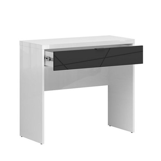 FORN toaletka TOL1S, bílý lesk/černý mat