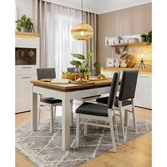 Jídelní židle, Horton, bílá/černá