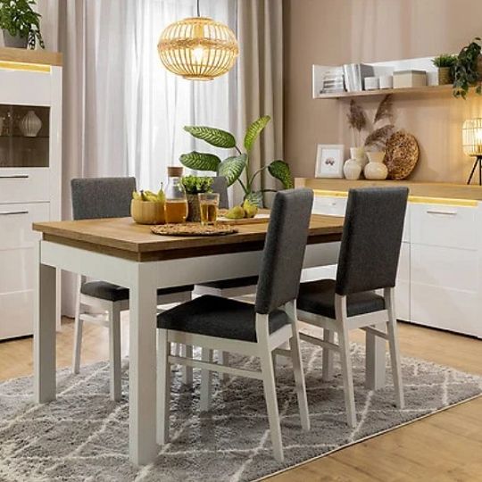 Jídelní židle, Horton, bílá/černá