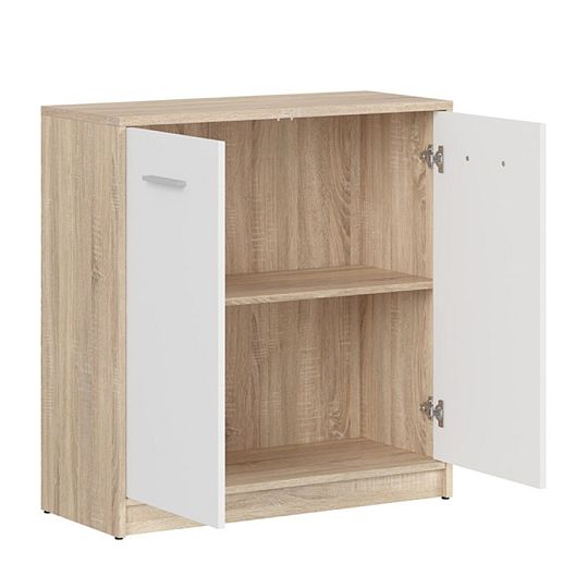 NEPO PLUS skříňka KOM2D, dub sonoma/bílá