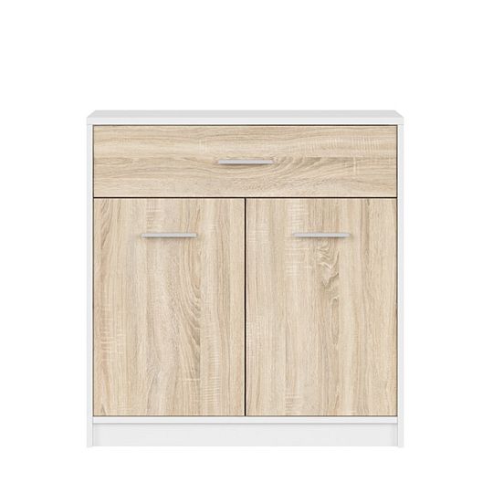 NEPO PLUS komoda KOM2D1S, bílá/dub sonoma
