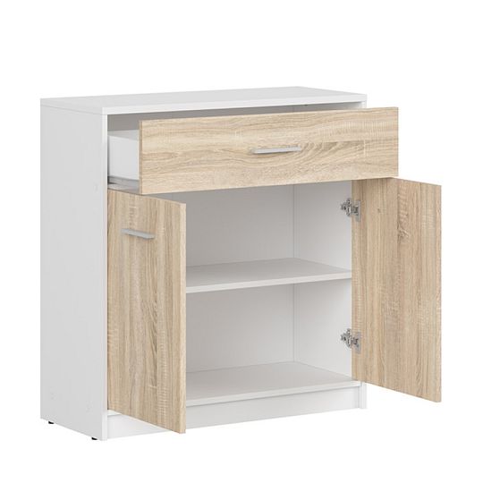 NEPO PLUS komoda KOM2D1S, bílá/dub sonoma