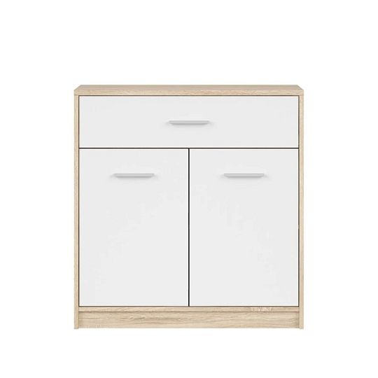 NEPO PLUS komoda KOM2D1S, dub sonoma/bílá