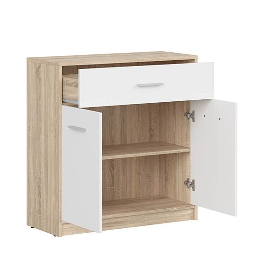 NEPO PLUS komoda KOM2D1S, dub sonoma/bílá