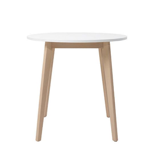 KEITA jídelní stůl STO, bílá/dub sonoma