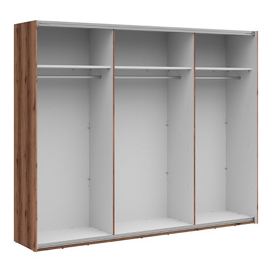 FORN šatní skříň SZF/270, dub delano tmavý/černý mat