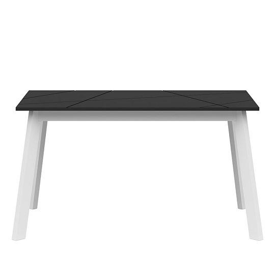 FORN STO jídelní stůl, bílá/černý mat