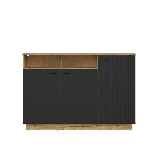 ZENDA skříňka KOM3D/150, dub waterford/černá