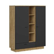 ZENDA regál REG2D1S, dub waterford/černá