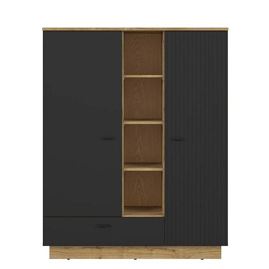 ZENDA regál REG2D1S, dub waterford/černá