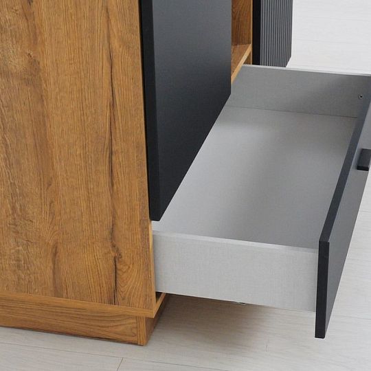 ZENDA regál REG2D1S, dub waterford/černá