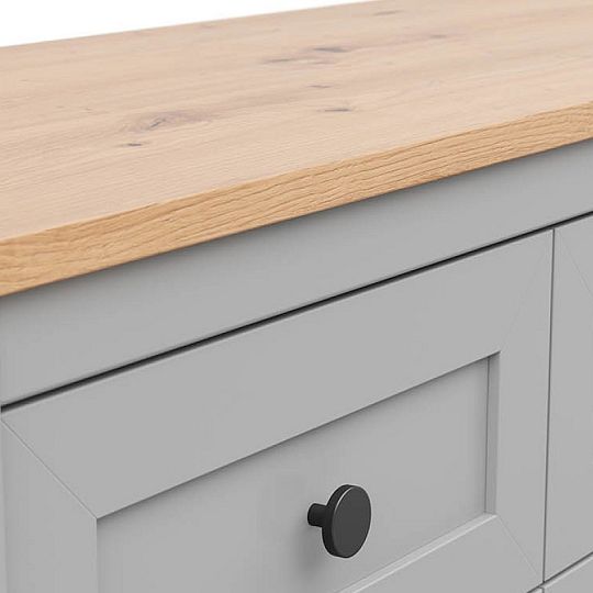 SALGA komoda KOM3D3S, šedá arktisgrau/dub artisan