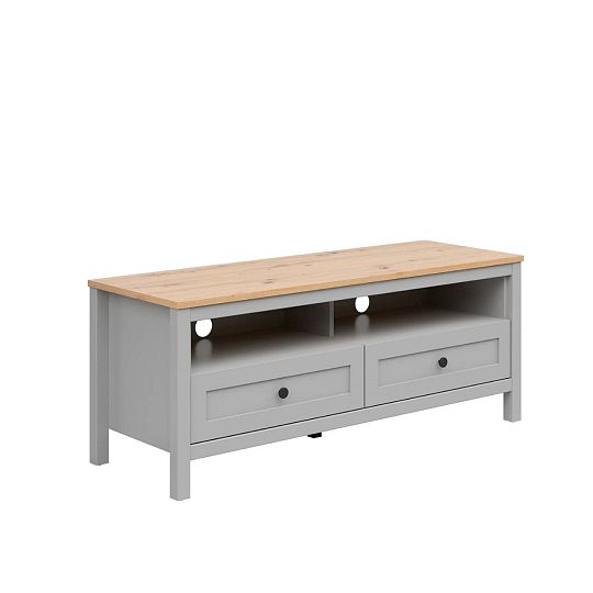 SALGA televizní stolek RTV2S, šedá arktisgrau/dub artisan