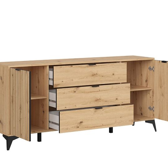 LAMEA komoda KOM2D3S/180, dub artisan