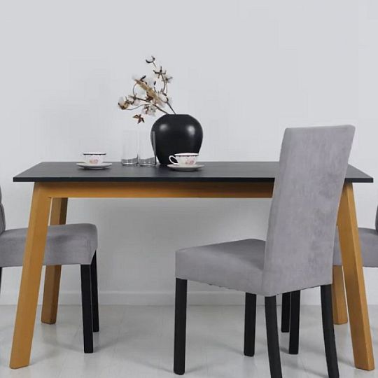 ZENDA STO jídelní stůl, dub waterford/černá