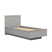 SALGA postel 90 cm + rošt, šedá arktisgrau/dub artisan