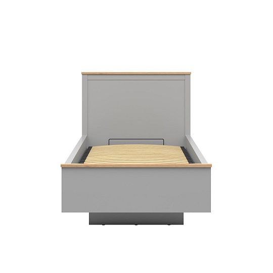 SALGA postel 90 cm + rošt, šedá arktisgrau/dub artisan