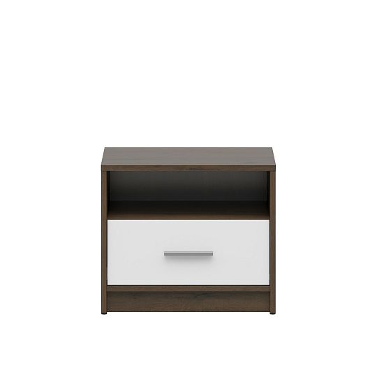 Nepo Plus Noční stolek KOM1S, dub ušlechtilý/bílá