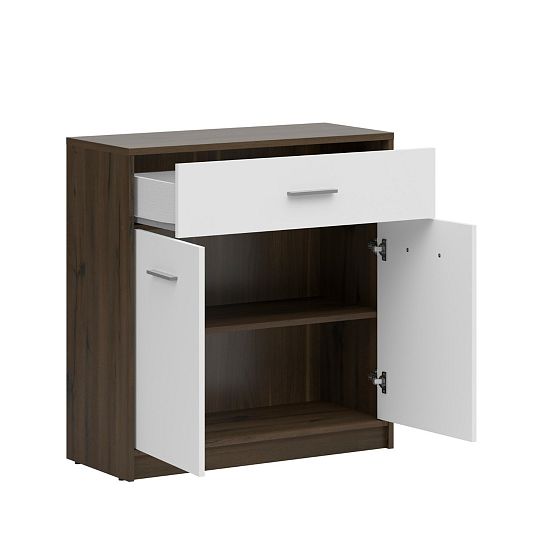 NEPO PLUS komoda KOM2D1S, dub ušlechtilý/bílá