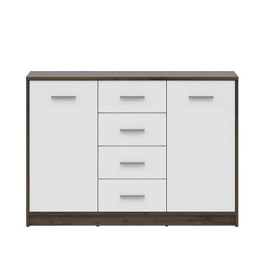 Nepo Plus Komoda KOM2D4S, dub ušlechtilý/bílá