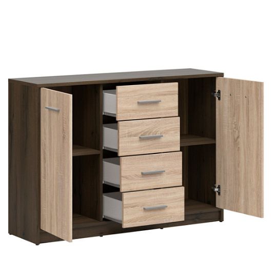 Nepo Plus Komoda KOM2D4S, dub ušlechtilý/dub sonoma
