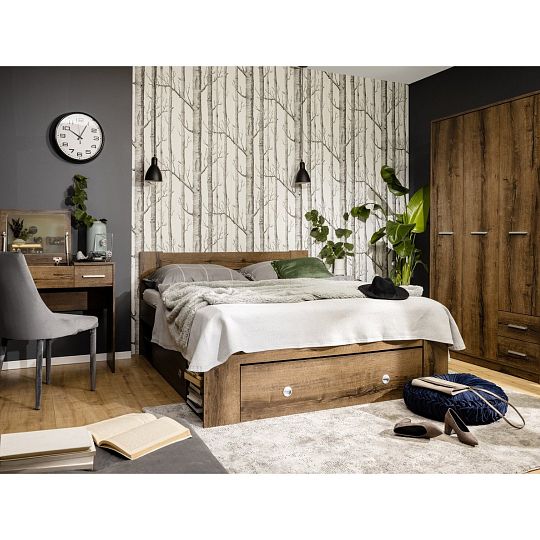 NEPO PLUS postel 140 cm, dub ušlechtilý