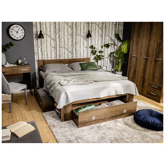 Nepo Plus Šuplíky k posteli 160 cm, dub ušlechtilý