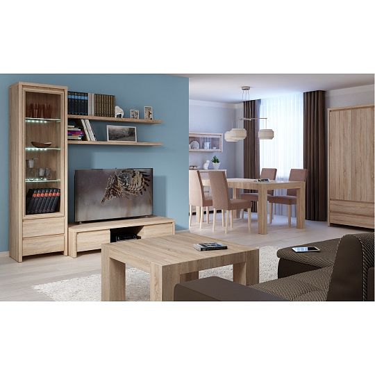 Kaspian Vitrína REG1W2S Dub sonoma