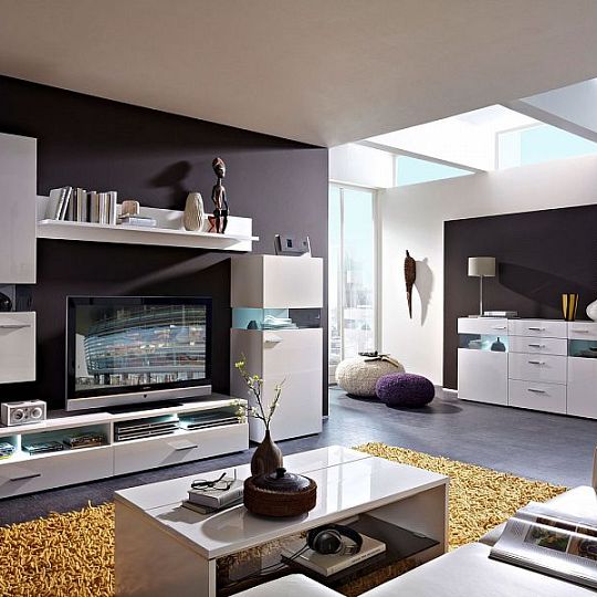 Azteca Trio Konferenční stolek LAW/4/11 Bílý lesk/dub Canterbury