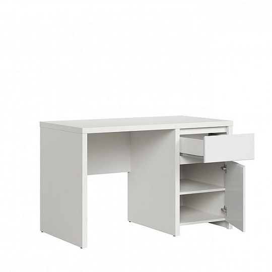 Kaspian Psací stůl BIU1D1S/120 bílá/bílá matná