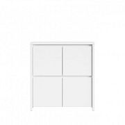 Kaspian skříňka KOM4D bílá/bílá matná