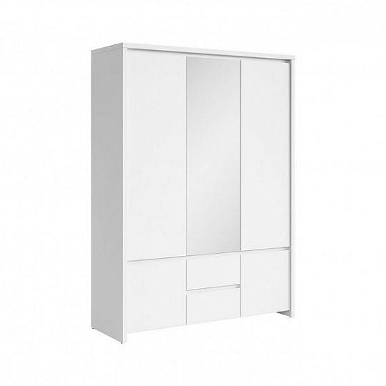 Kaspian Skříň SZF5D2S bílá/bílá matná