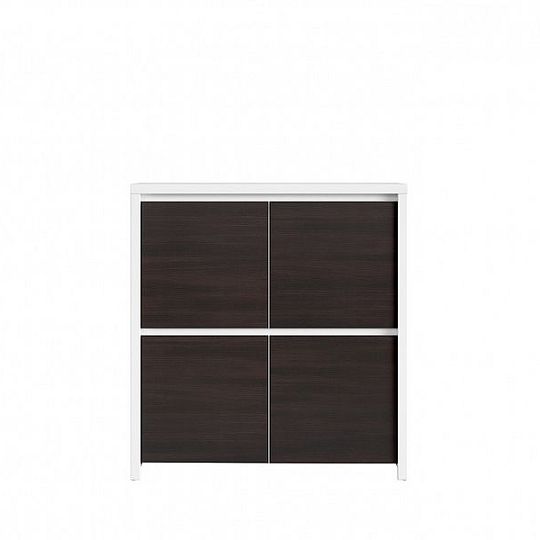 Kaspian skříňka KOM4D, bílá/wenge