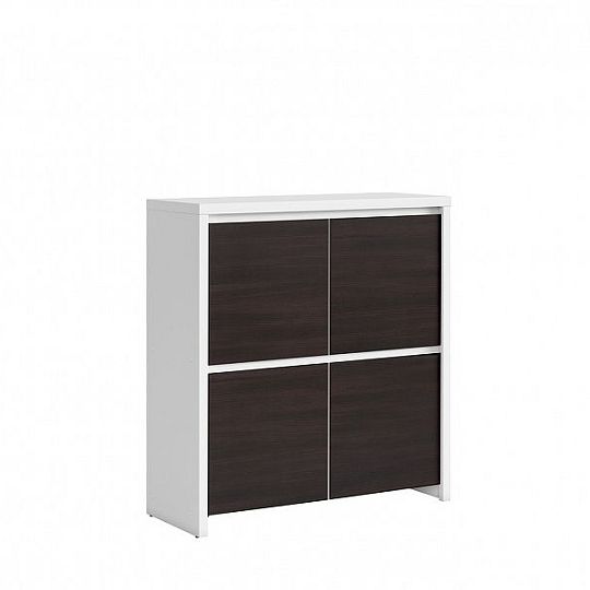 Kaspian skříňka KOM4D, bílá/wenge