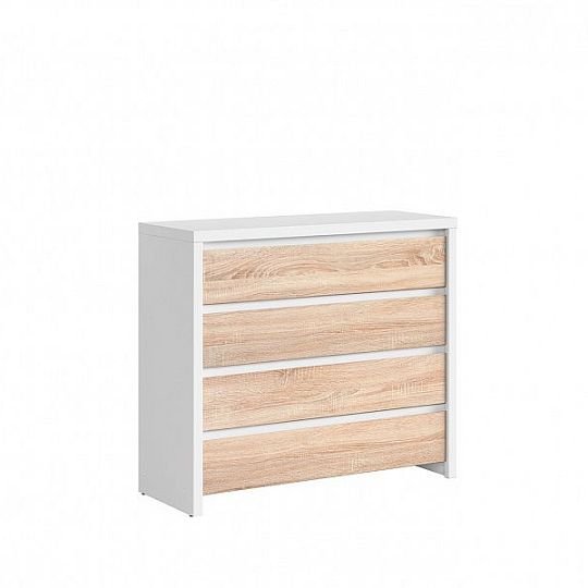 Kaspian Komoda KOM4S bílá/dub Sonoma