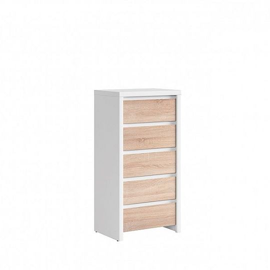 Kaspian Komoda KOM5S bílá/dub Sonoma
