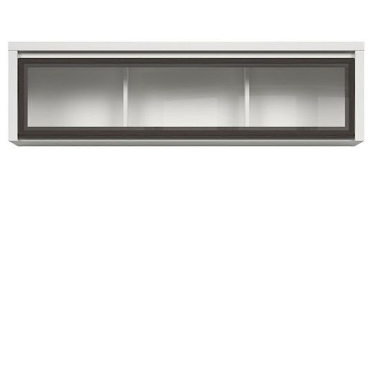 Kaspian vitrína SFW1W/140, bílá/wenge