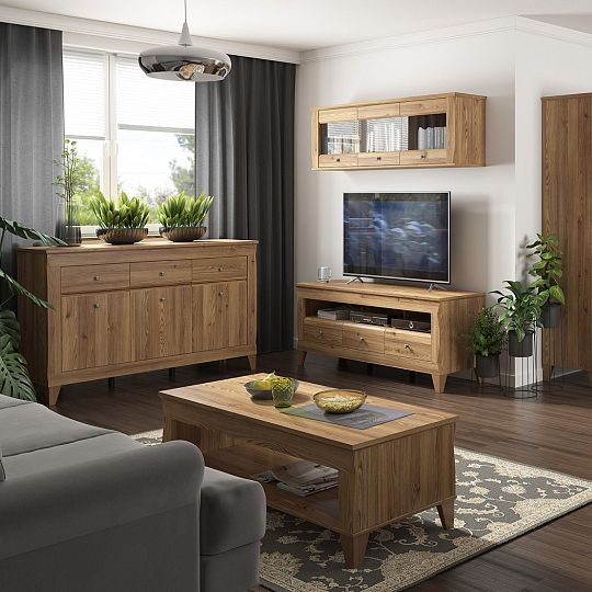 Bergen Televizní stolek RTV3S, Modřín sibiu zlatý