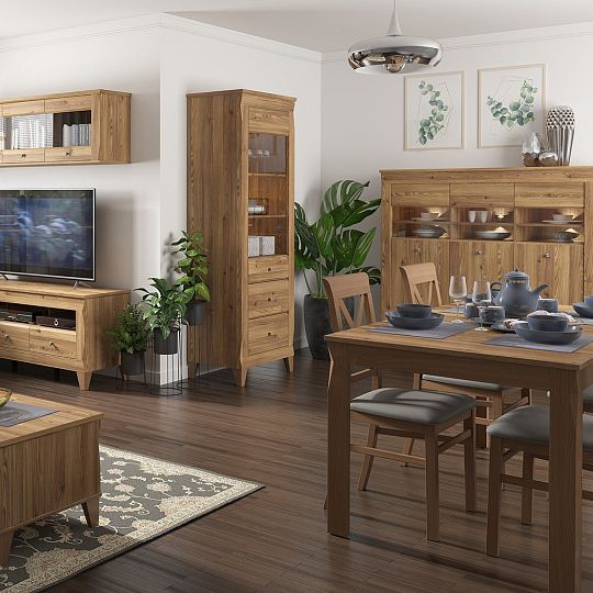 Bergen Vitrína REG1W2S, Modřín sibiu zlatý