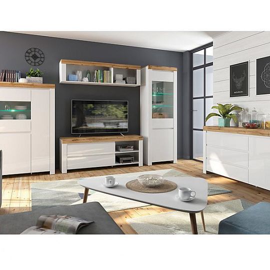 HOLTEN police POL/106, bílá/dub wotan