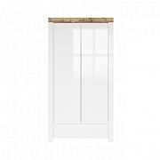 HOLTEN Skříň SZF2D1S, dub wotan/bílý lesk