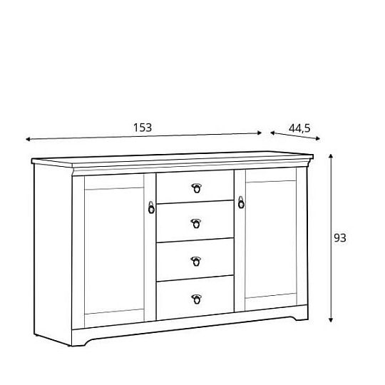 PATRAS komoda KOM2D4S, Dub April