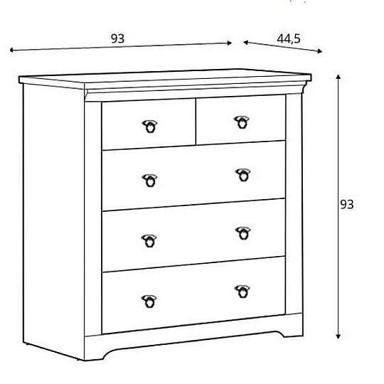 PATRAS komoda KOM5S, Dub April