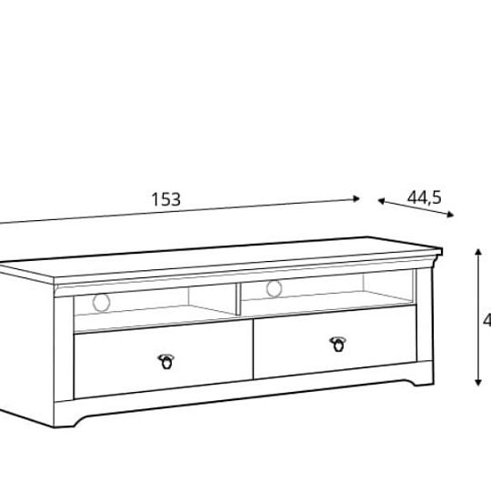 PATRAS televizní stolek  RTV2S dub april