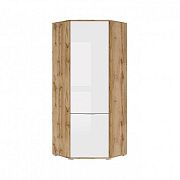 Zele Šatní skříň SZFN1D, dub wotan/bílý lesk