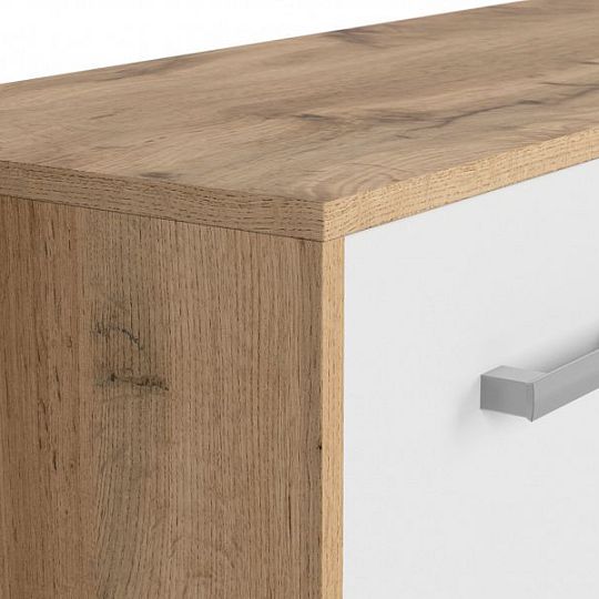 MATOS komoda KOM3D1S, dub wotan/bílá mat