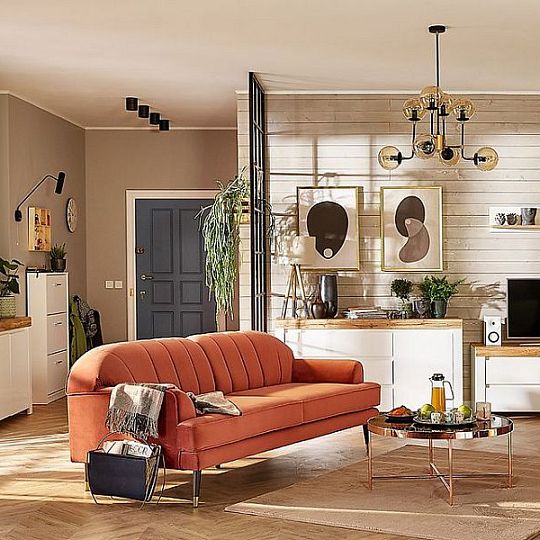 HOLTEN konferenční stolek LAW/110, bílá/dub woltan