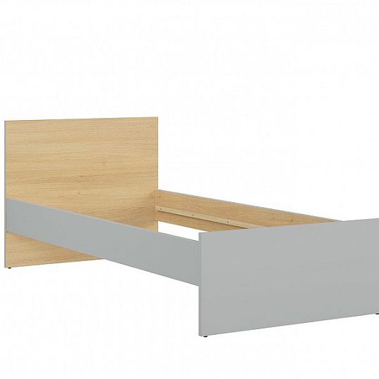 NANDU postel 90 cm, šedá/dub polský