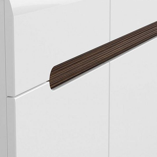 Azteca Trio Komoda KOM3D3S/8/15 Bílý/bílý lesk