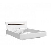 AZTECA TRIO postel 160 cm, bílý/bílý lesk